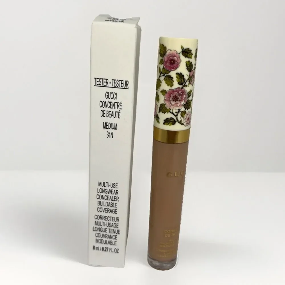 Gucci Multi-Use Longwear Concealer Buildable Coverage MEDIUM 34N .27oz Tester